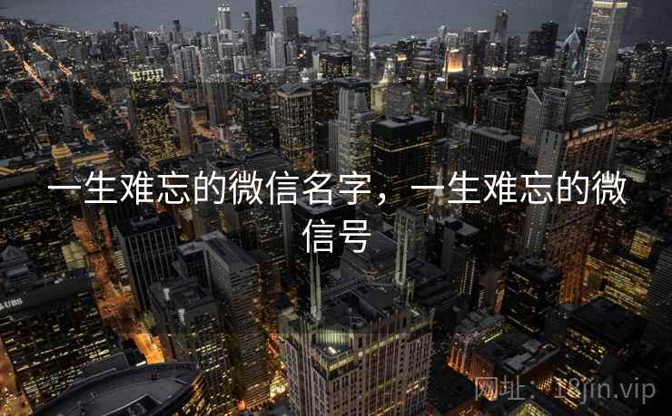 一生难忘的微信名字，一生难忘的微信号